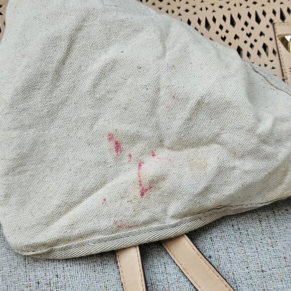 Stella & Dot Women Hand Bag Tan Faux Leather Vegan Large Tote Bag Avalon Bag - Picture 6 of 13